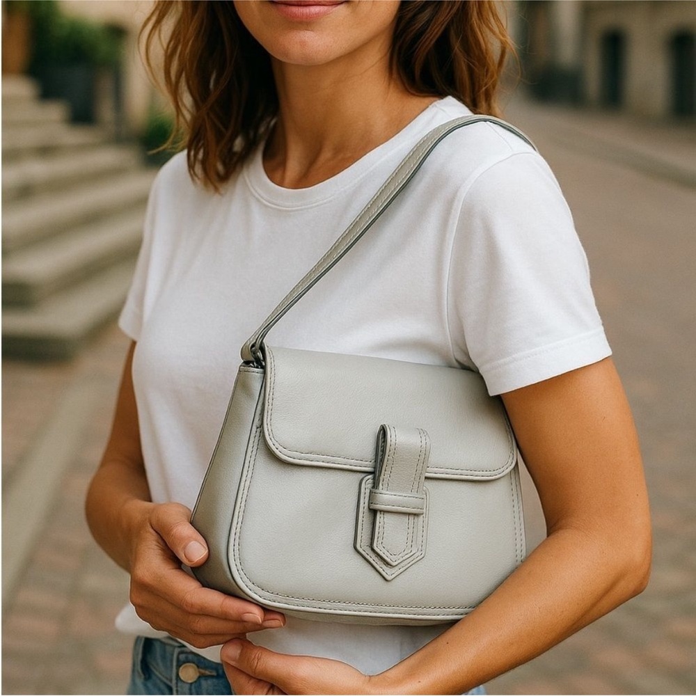 Yves Saint Laurent ivory white shoulder bag